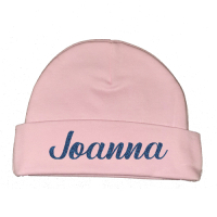 Mutsje met naam (Blauw/Roze)