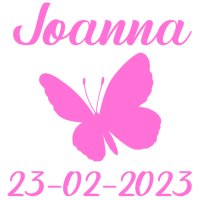 Deursticker Vlinder (Roze/Blauw) Deursticker Vlinder (Roze/Blauw)
