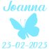 Deursticker Vlinder (Roze/Blauw)